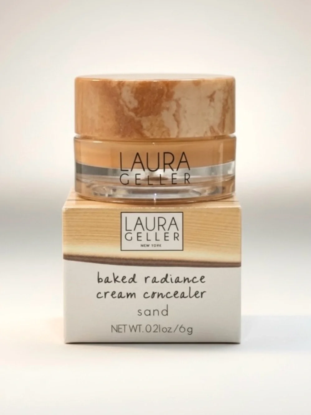 Laura Geller Baked Radiance Cream Concealer Sand Light Medium Warm 6g NIB